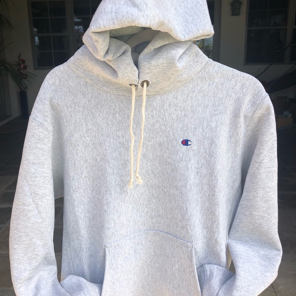 CHAMPION HOODIE REVERSE WEAVE NWT GRAY MENS L, M